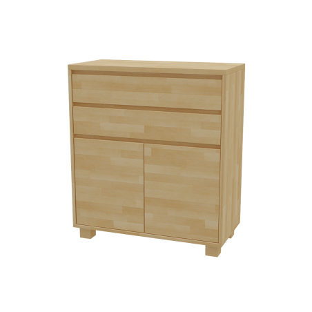 Komoda s dvierkami aj zásuvkami z masívneho bukového dreva | postelerosty.sk