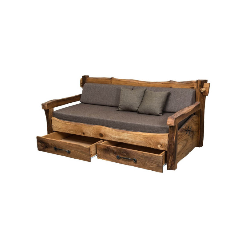 Masívna posteľ CORONA - sedačka, jednlôžko, dvojlôžko | Mrava.sk