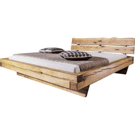 Moderná posteľ ELISA s rustikálnym nádychom zo smrekového dreva | postelerosty.sk