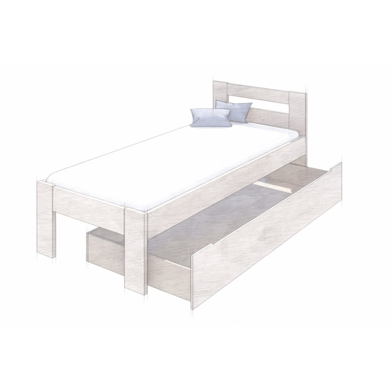 úložný priestor ZÁSUVKA pod celú posteľ pre študentské postele