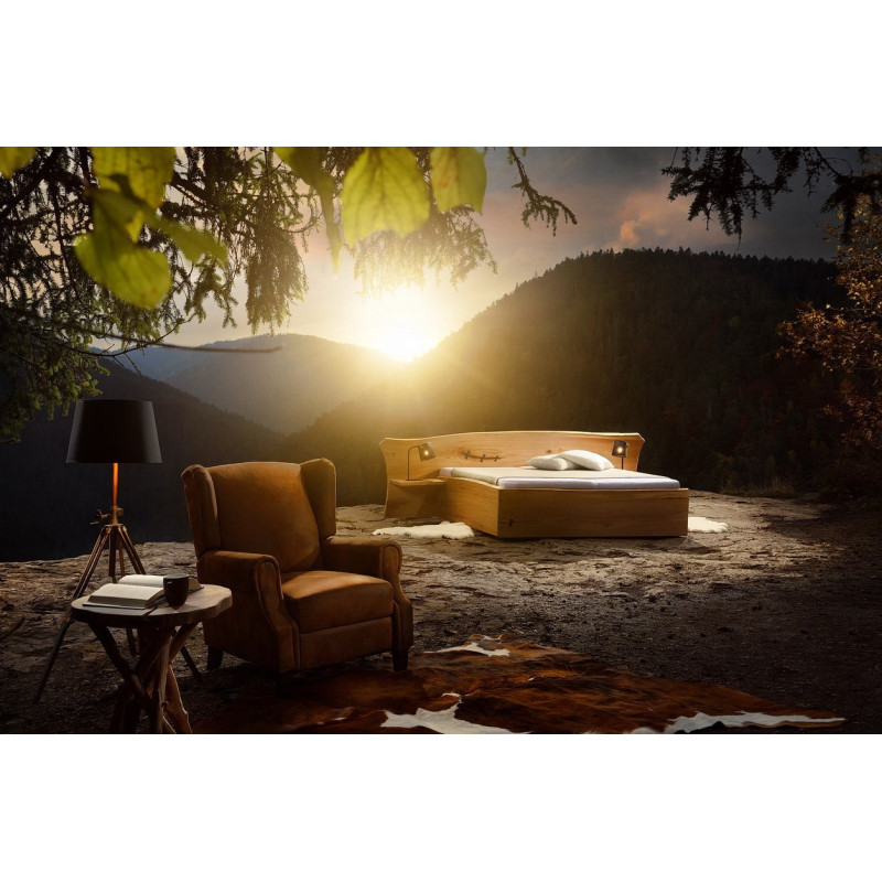 Dizajnová posteľ Elba z brestového dreva do luxusných interiérov | Mrava.sk