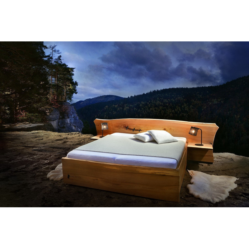 Dizajnová posteľ Elba z brestového dreva do luxusných interiérov | Mrava.sk