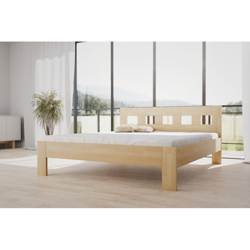Drevená dizajnová posteľ SILVANA z bukového masívu | Mrava.sk