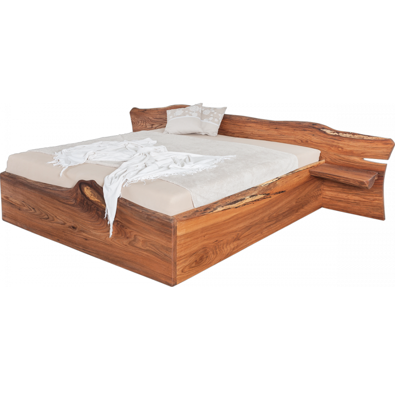 Dizajnová posteľ Elba z brestového dreva do luxusných interiérov | Mrava.sk