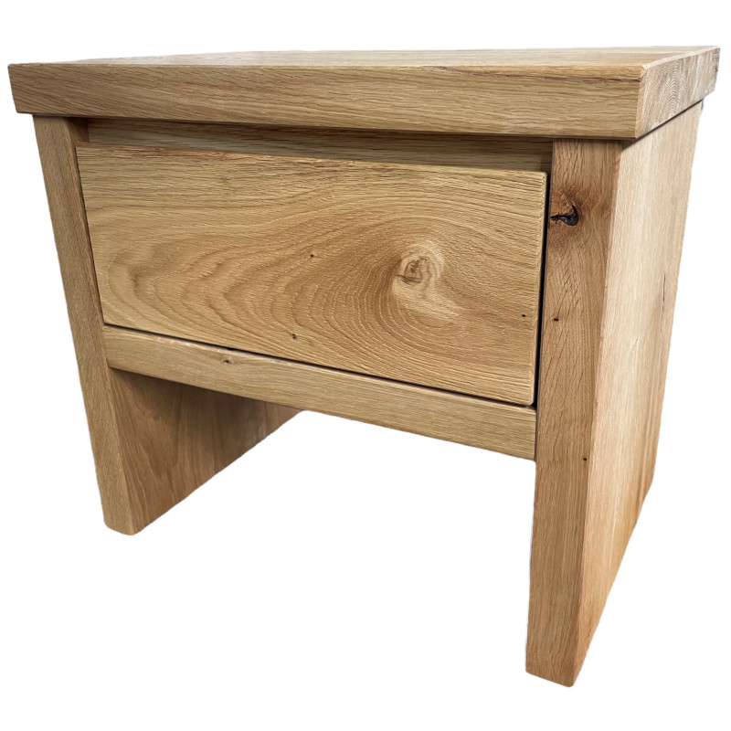 dubový nočný stolík so zásuvkou