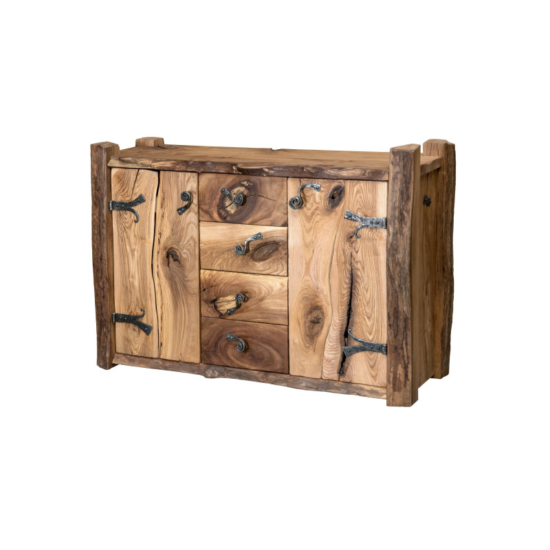 Veľká komoda z masívu so 4 zásuvkami | postelerosty.sk